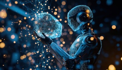 Futuristic AI Innovation: Robot Constructing Digital Model from Binary Code