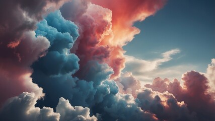 Digital visualization of cloud formations.