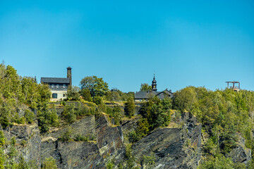 Spätsommer Wanderung durch den wunderschönen Thüringer Schieferpark bei Lehesten am Rennsteig -...