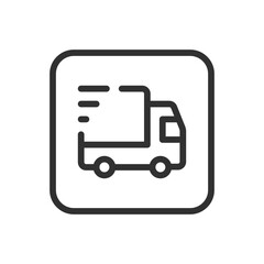 Fast delivery truck, delivery  icon. Modern, simple flat vector illustration for web site or mobile app