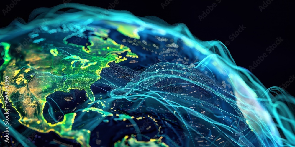 Poster Holographic representation of global weather patterns and climate change data