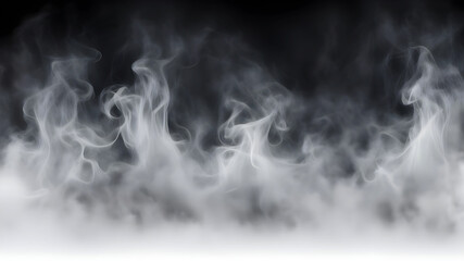 Smoky Atmosphere: swirling cloud of smoke against a black background.