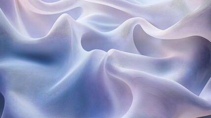 Obraz premium Smooth Flowing 3D Wave Gradients with Soft Lighting Abstract Art Composition