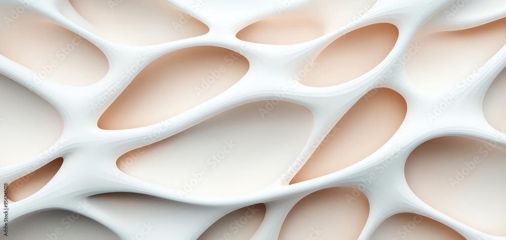 Poster abstract texture featuring organic shapes and smooth curves, creating a modern and minimalistic aest