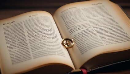 book on a black background