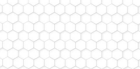 3d hexagonal structure futuristic white background and embossed hexagon abstract with hexagon background. honeycomb hexagonal background. Hexagon shape, white, shiny black. hexagon pattern shape.
