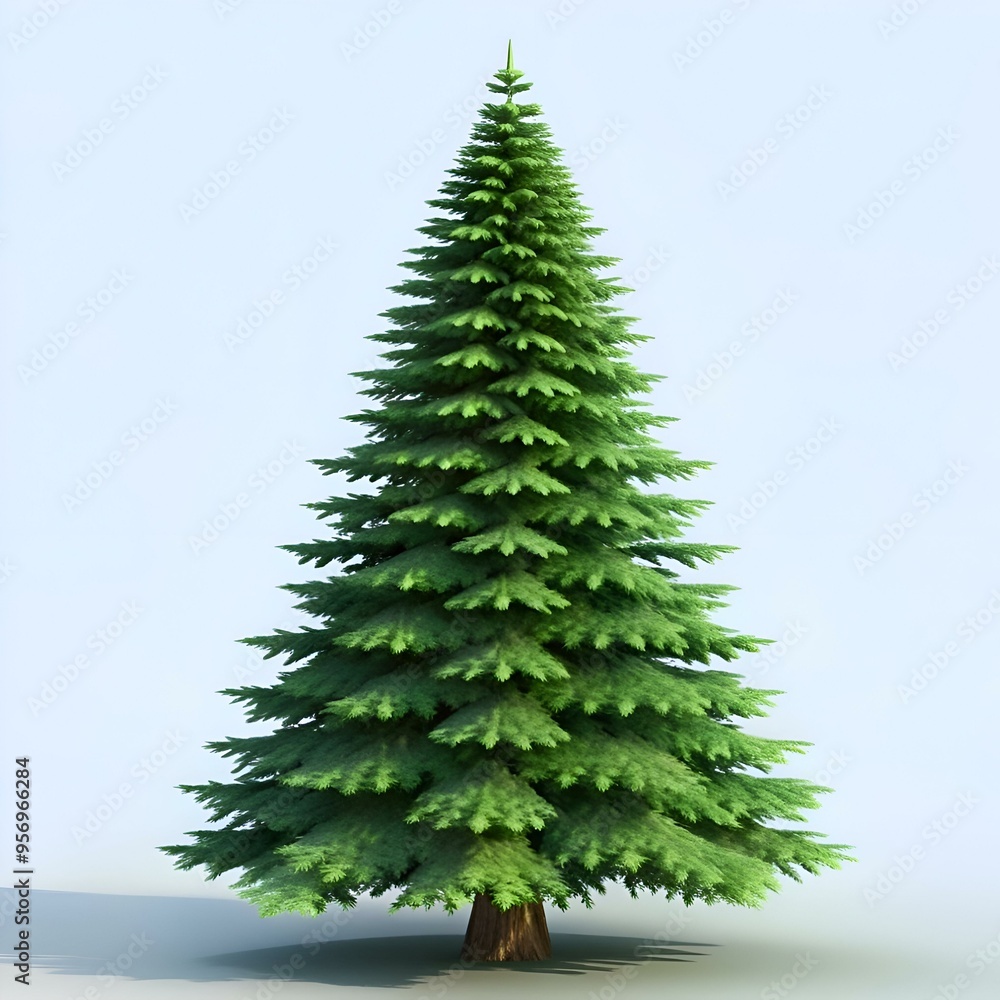Poster a photorealistic 3d model of a majestic spruce tree. perfect for adding a touch of nature to your de