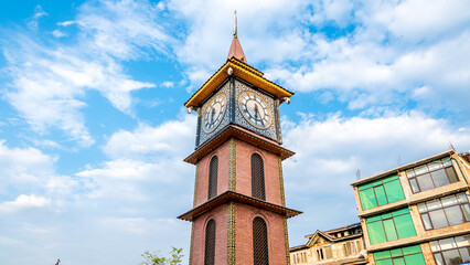 The Ghanta Ghar or Clock Tower at Lal Chowk, Srinagar is one of the main tourist attraction in...
