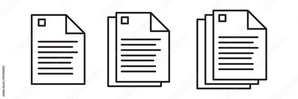 Poster document icon vector for web and mobile app. paper sign and symbol. file icon vector set illustratio