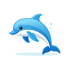 Dolphin Cute Small Cartoon Baby Animal Character
