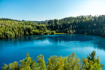 Spätsommer Wanderung durch den wunderschönen Thüringer Schieferpark bei Lehesten am Rennsteig - Thüringen - Deutschland