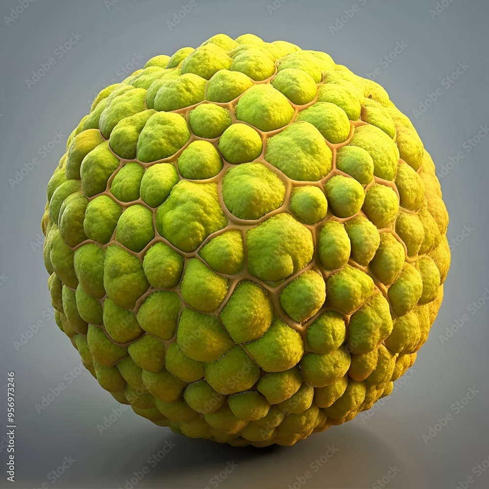 Poster Abstract spherical texture with a honeycomb like pattern.