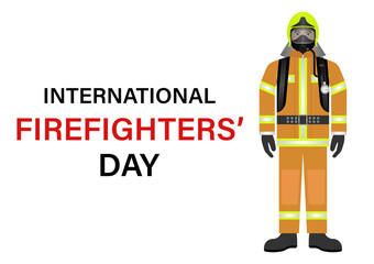 Firefighters. International Firefighters Day. Vector Illustration.