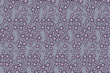 Hand drawn cute daisies seamless pattern. Cartoon sytle daisy flowers.