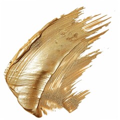 Gold (bronze) glittering color smear brushstroke 