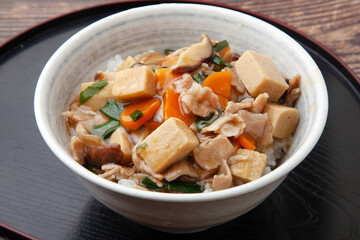 高野豆腐の中華風あんかけ丼