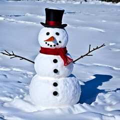 snowman in the snow