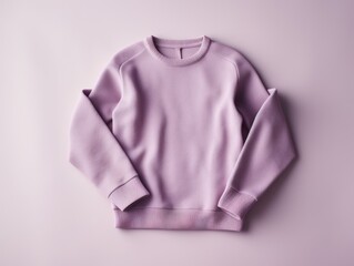 Mauve sweater isolated on white background, flat lay 