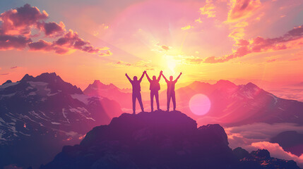 Sunset Serenades and Laughter Friends Rejoice in the Warmth of Friendship at Dusk
