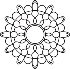 Mandala flower design vector art illustration