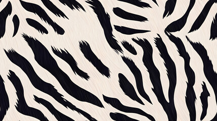 Fototapeta premium Realistic fur zebra seamless pattern