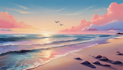 sunset's tender embrace