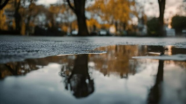 Puddle after the rain
