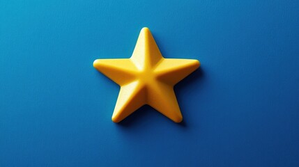 Yellow star on blue background