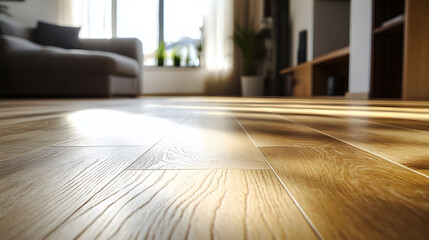 Modern empty room with parquet floor