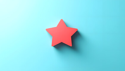 Obraz premium A single, small icon or symbol, such as a star or heart, centered on a solid background.