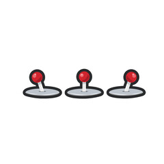 Joystick in outline flat vector design.