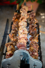 The Cyprus traditional spit-roasted (Souvla)