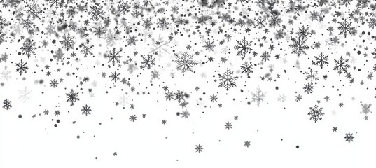 Obraz premium This striking 3D illustration displays falling holiday snowflakes