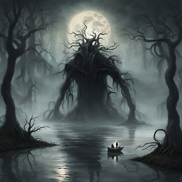 scary halloween background
