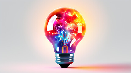 Modern Brain Icon for Innovation and Idea: Animated Illustration on White Background, Technology Concept Art.