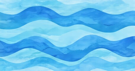 Fototapeta premium Animated abstract watercolor background with turquoise sea waves pattern gradient for textures and web banners. Blue azure turquoise abstract watercolor background for textures and web banners
