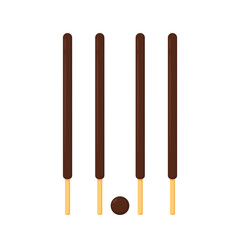 Pepero day. Border of biscuit sticks. Chocolate stick. Vector illustration. 11.11 day.