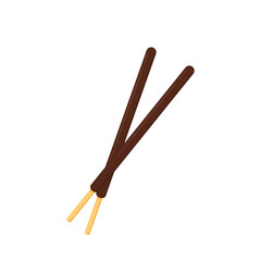 chocolate sticks. Dipped stick. chocolate dipped cookie sticks. symbol. logo design.