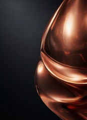 close up shiny copper object