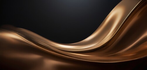 abstract background with flowing gold and black waves