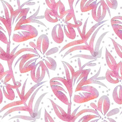 Seamless pattern with bright spring flowers.