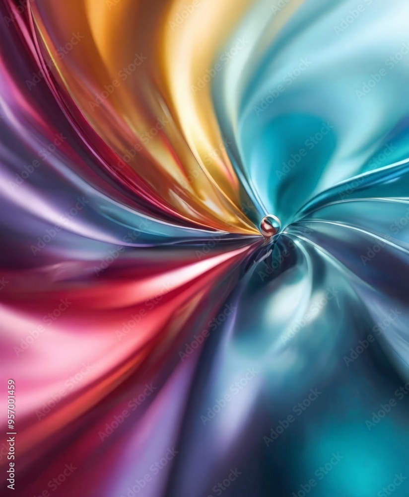 Poster abstract background with colorful swirls