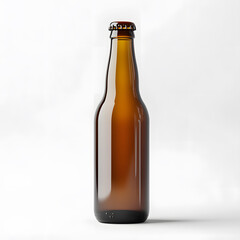 Beer bottle mock up, isolated on transparent background