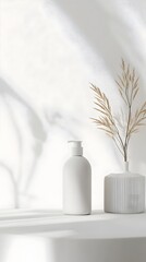 Closeup Product with Minimalist Composition on Clean White Background