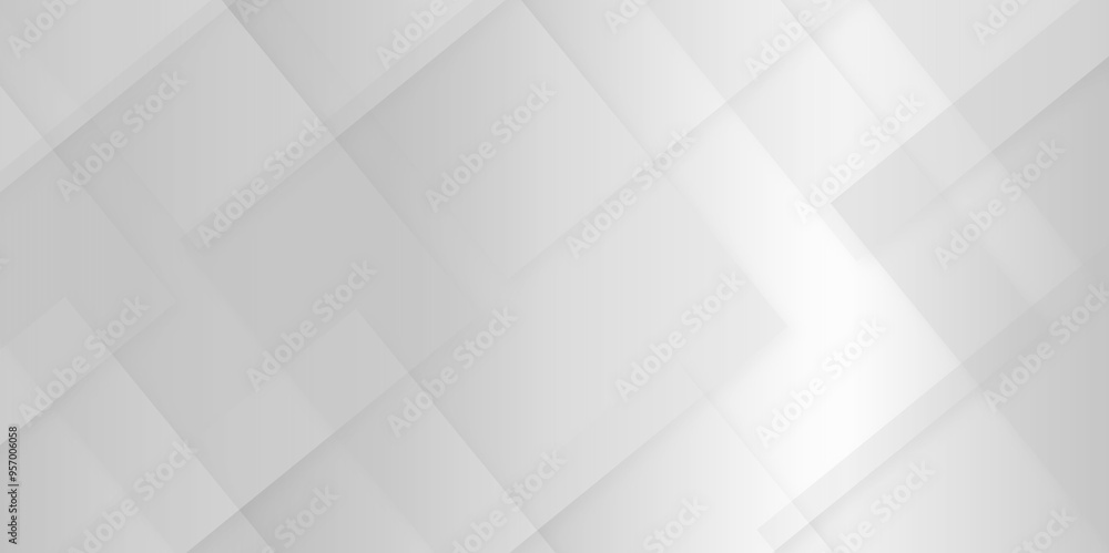 Poster abstract modern white and gray pattern geometric luxury gradient line background random square shape