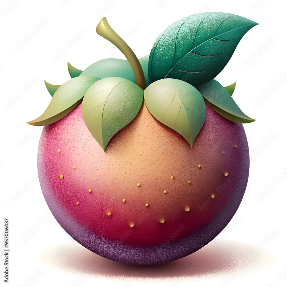 Poster a vibrant 3d illustration of a whimsical lemon drop melon. perfect for adding a touch of playful cha