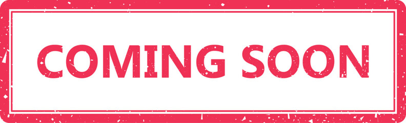 coming soon red square grunge stamp. Ink empty black boxes. Rubber square stamp imprint. rubber stamp frame rounded rectangle. Vector illustration