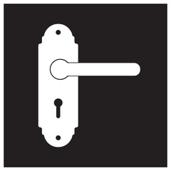 Door handle flat vector icon  design
