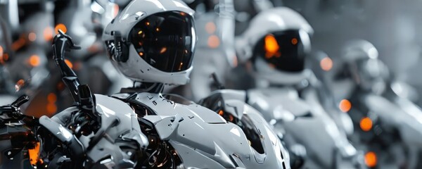 Fototapeta premium robot with gun in his hand