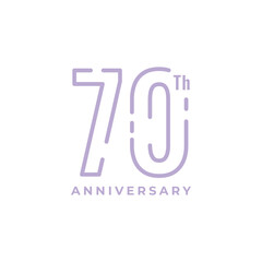 70 Th Anniversary Celebration Vector Template Design Illustration